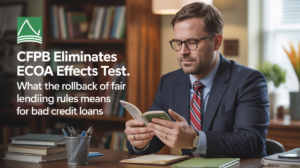 CFPB Eliminates ECOA “Effects Test”: What the Rollback of Fair Lending Rules Means for Bad Credit Loans and Borrowing Capacity